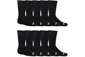 Fruit of the Loom Boys' Dual Defense Crew Socks (10 Pack)