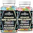 NEW AGE Naturals Advanced Hemp Big Gummies 9000mg - Natural Hemp Oil Infused Gummies (180 Gummies) (Pack of 2)