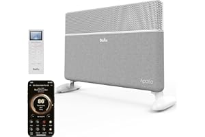 Ballu Convection Panel Space Heater for Large Room,Smart Quiet Heater with Programmable Thermostat,WiFi App Control,Inverter Energy Efficient for Indoor Use,Compatible with Alexa,White