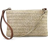 Straw Zipper Small Cross body bag Wristlet Clutch Womens Purse