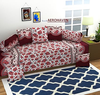 Aerohaven 3D Luxury Designer Printed 8 Piece 180 TC Microfibre Bedding Set - Abstract, Red