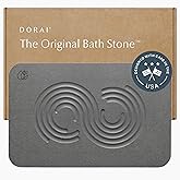 Dorai Home Bath Stone Mat 23.6"x15.4" – Quick-Dry, Non-Slip Diatomite Stone Bath Mat for Bathroom, Zen Slate