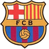 Desert Cactus FC Barcelona Football Soccer Embroidered Iron On Sew On Patch | Officially Licensed Barca / FCB Barca Soccer Football Embroidered Iron On Patch Applique for Jackets Backpacks Bags &amp; Hats