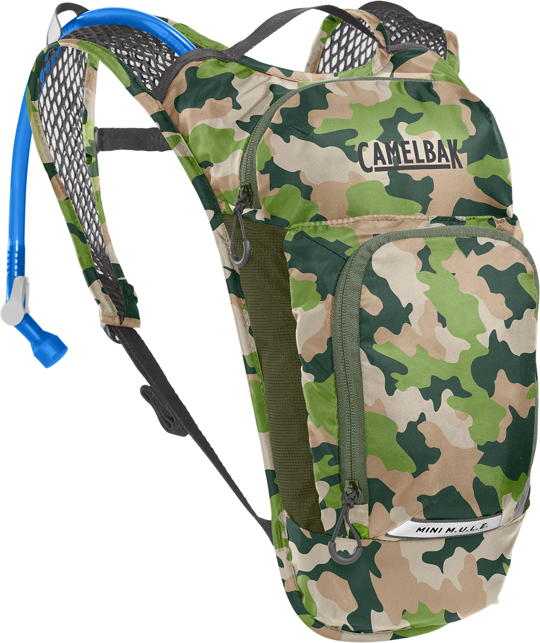 Photo 1 of CamelBak Mini M.U.L.E. Kids Hydration Backpack for Hiking and Biking - 50oz, Camo
