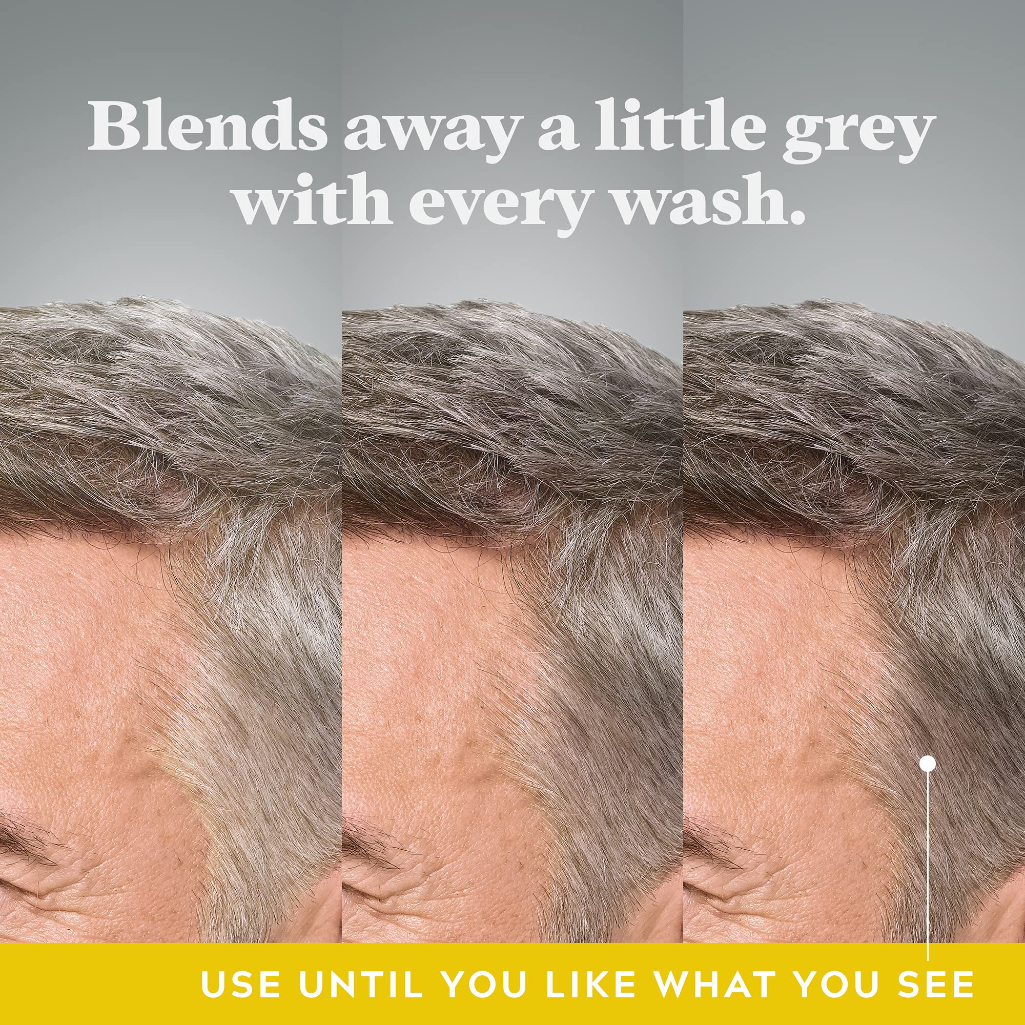 SHAMPOO Just for Men Control GX Grey Reducing for Lighter Shades of Hair, Blonde to Medium Brown, Gradual Hair Color with Keratin, 4 Fl Oz - Pack of 1 (Packaging May Vary)