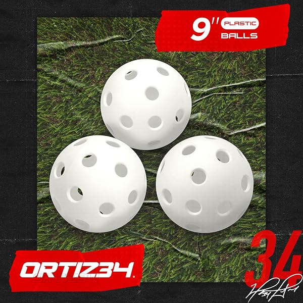 ORTIZ34 GRAND SLAM SET- GRAFFITI PLASTIC BAT, 3 BALLS, 4 THROW DOWN (VOLT)