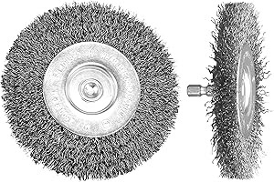 Harrier Hardware 3-inch Abrasive Wire Brush Wheel with 1/4-inch Quick Hex Shank, Coarse 0.012, 2-Pack