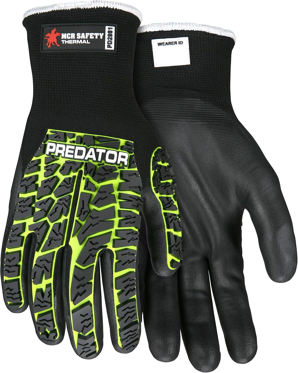 MCR Safety Predator Winter Insulated Impact Glove, Integrated Nylon