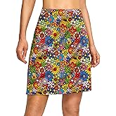 G Gradual 19" Skorts for Woman Knee Length Golf Skirt Long Athletic Tennis Skorts for Women Dressy Casual with Shorts Pockets