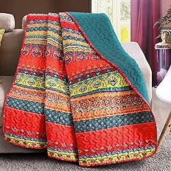 Exclusivo Mezcla Reversible Microfiber Boho Striped