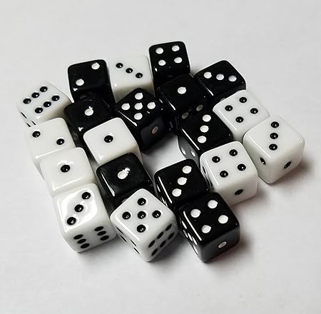 Amazon Xブラックandホワイト10 Mm Dice With Dots すごろく おもちゃ