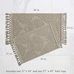 Jean Pierre - Ricardo Bath Mats, Set of 2 Woven