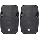 Rockville SPGN108 10" Passive 2-Way Speaker, 8 Ohm, ABS Cabinet, 2-Pack | 800W Peak / 200W RMS, Lightweight, 1.35" Titanium Driver, SpeakON I/O, 35mm Pole Mount, Floor Monitor Use, 122dB SPL, DJ PA
