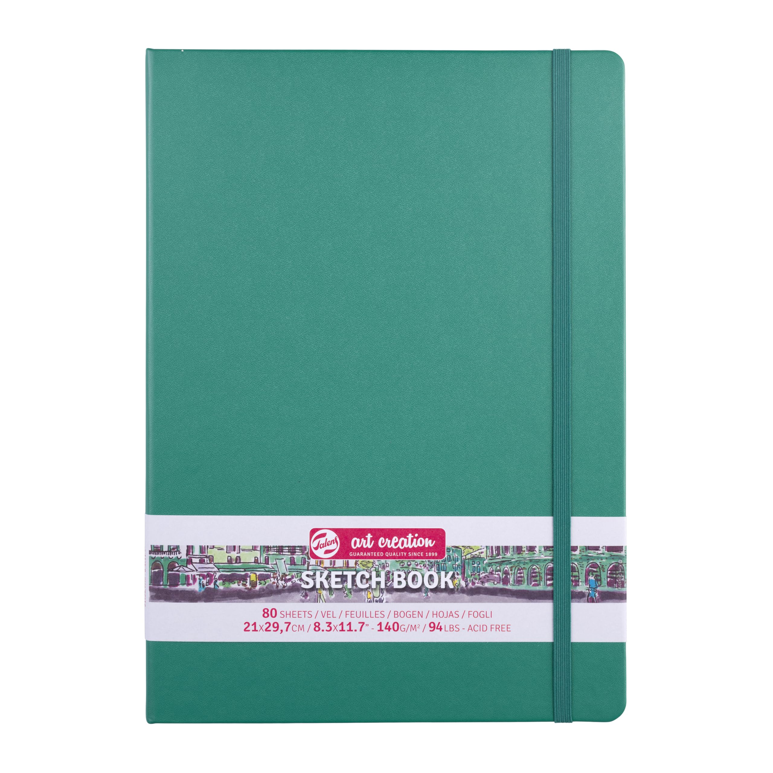 Talens Art Creation Sketchbook 80 Sheets, 21 cm x 29.7 cm Size, Forest Green