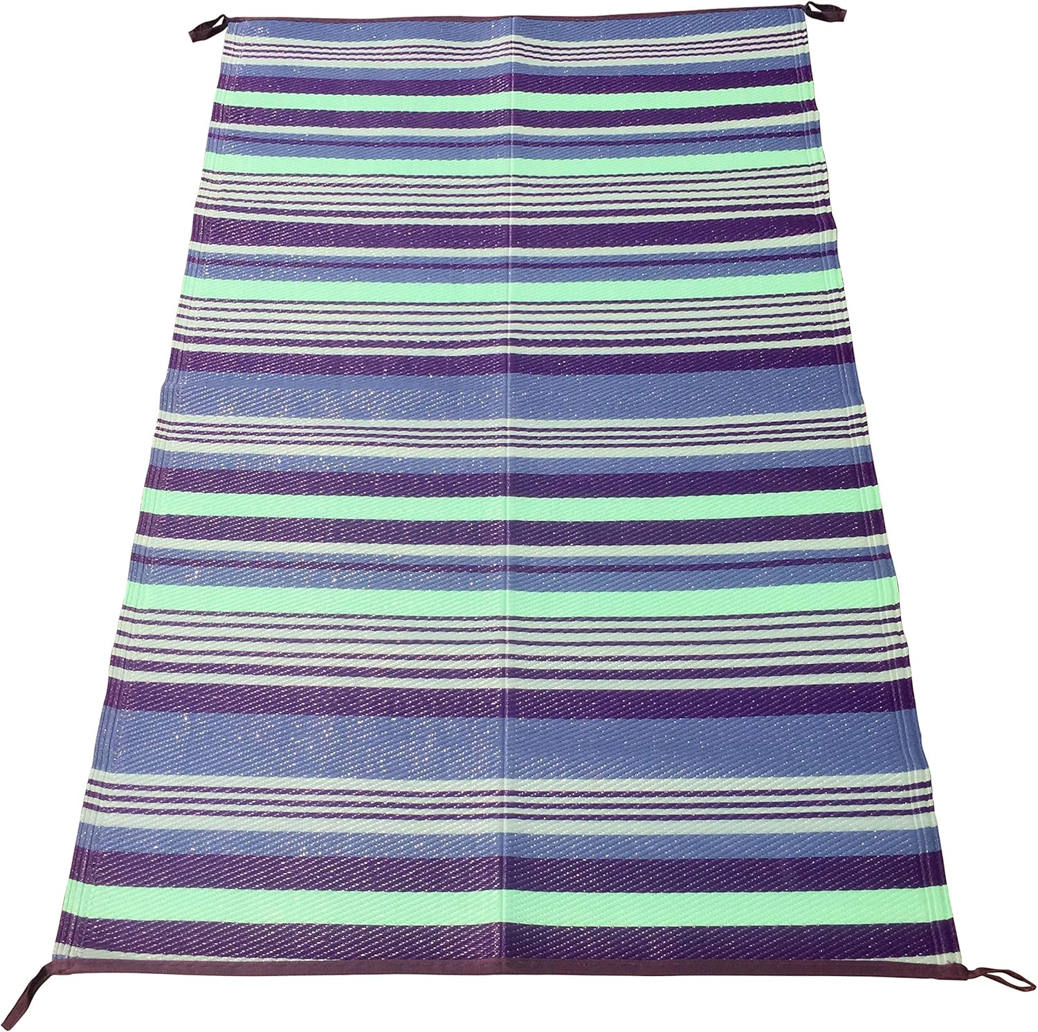 Amazon Com Indoor Outdoor Plastic Straw Rugs 4x6 Ft Reversible Easy Care Waterproof Ideal Patio Porch Deck Area Mat Camping Rv S Picnics Bondi Purple Blue Mint Kitchen Dining