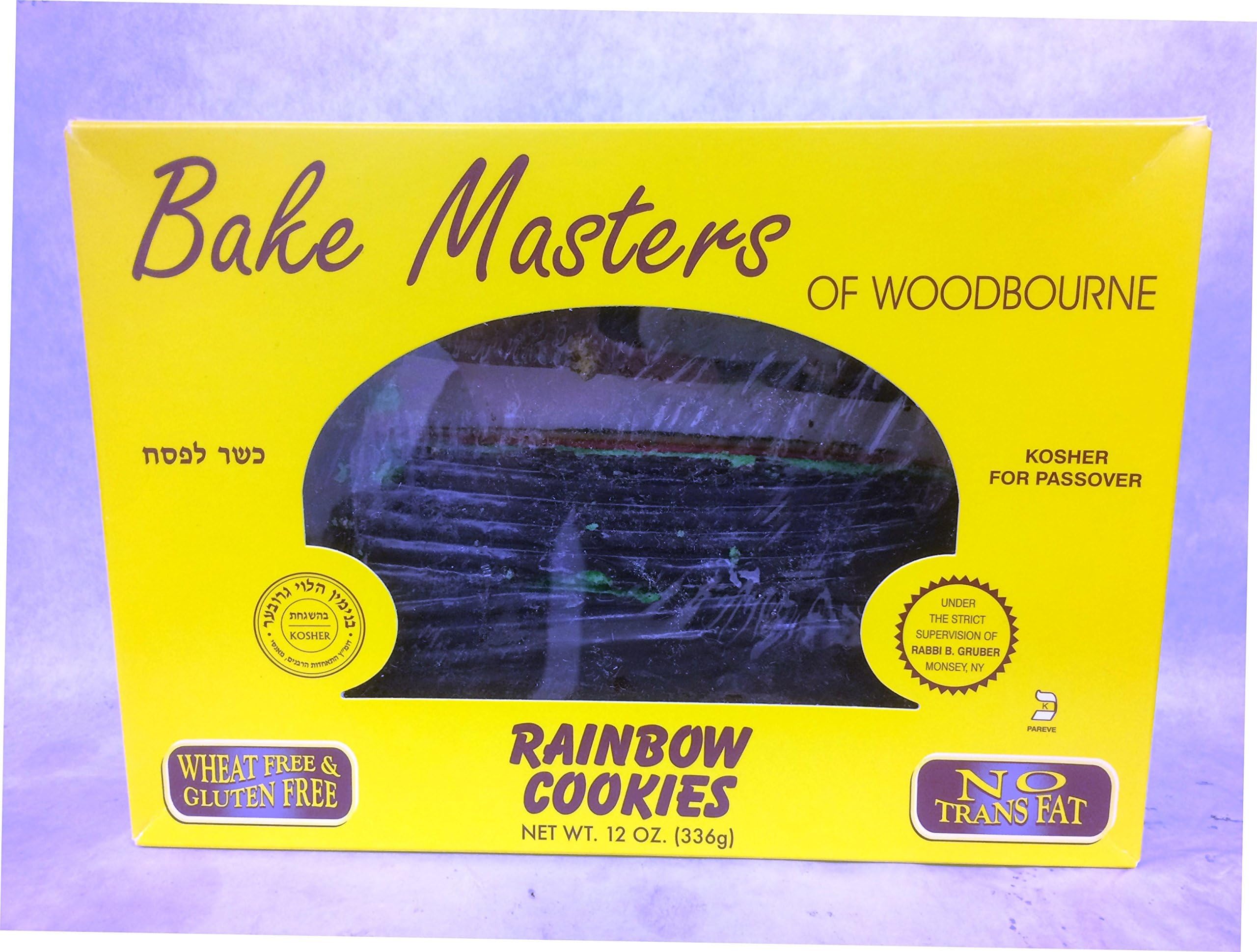 Bake Masters Rainbow Cookies Gluten Free Kosher For Passover 12 Oz. Pack Of 1.