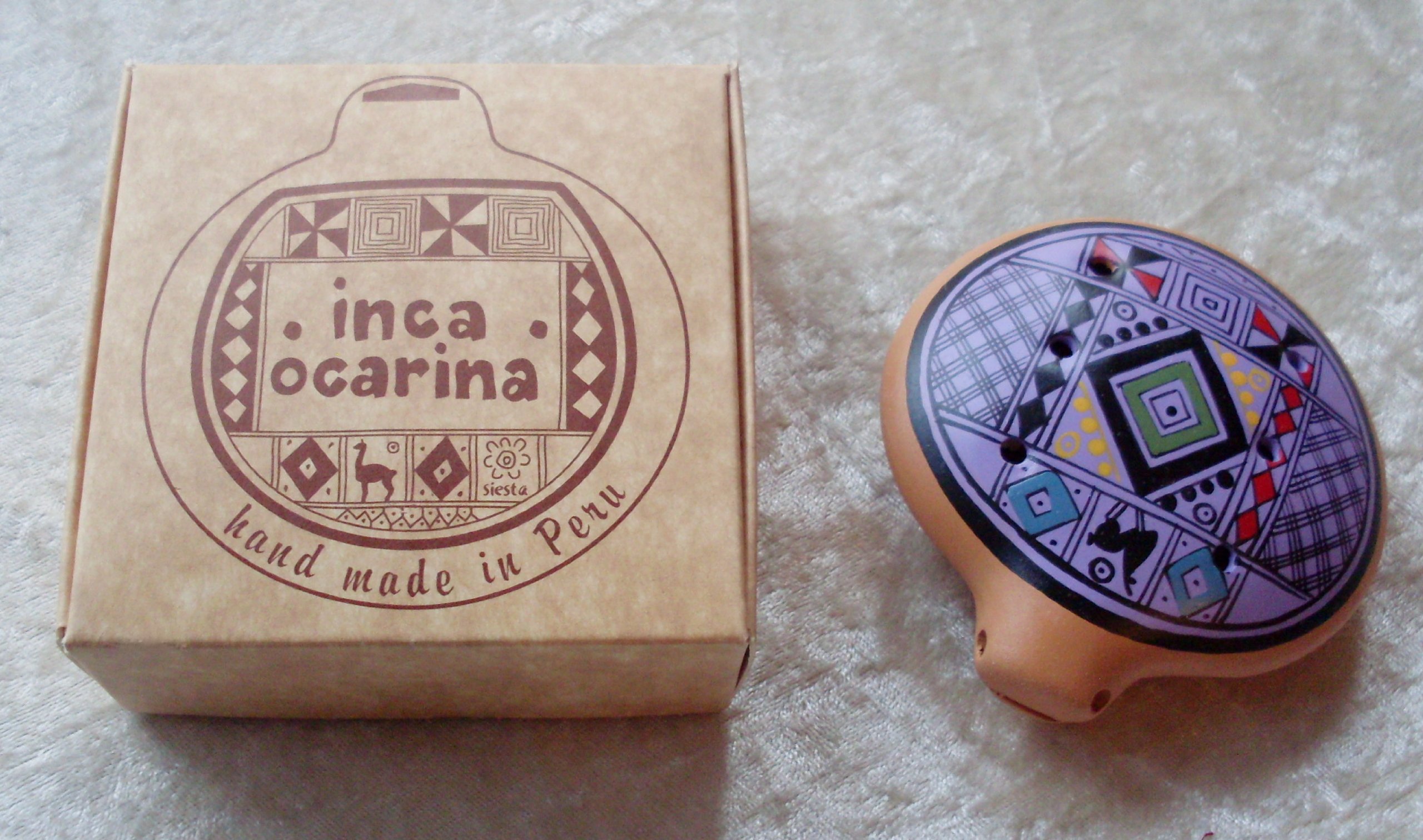 Ocarina Traditional Peru Fair Trade Inca Flute Purple