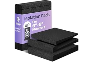 Ekkogo Pair of Studio Monitor Isolation Pads Premium Acoustic Foam to Elevate Audio Ideal Speaker Foam for 6.5-8 Inch Speakers Enhanced with Vibredux HD Foam for Superior Isolation
