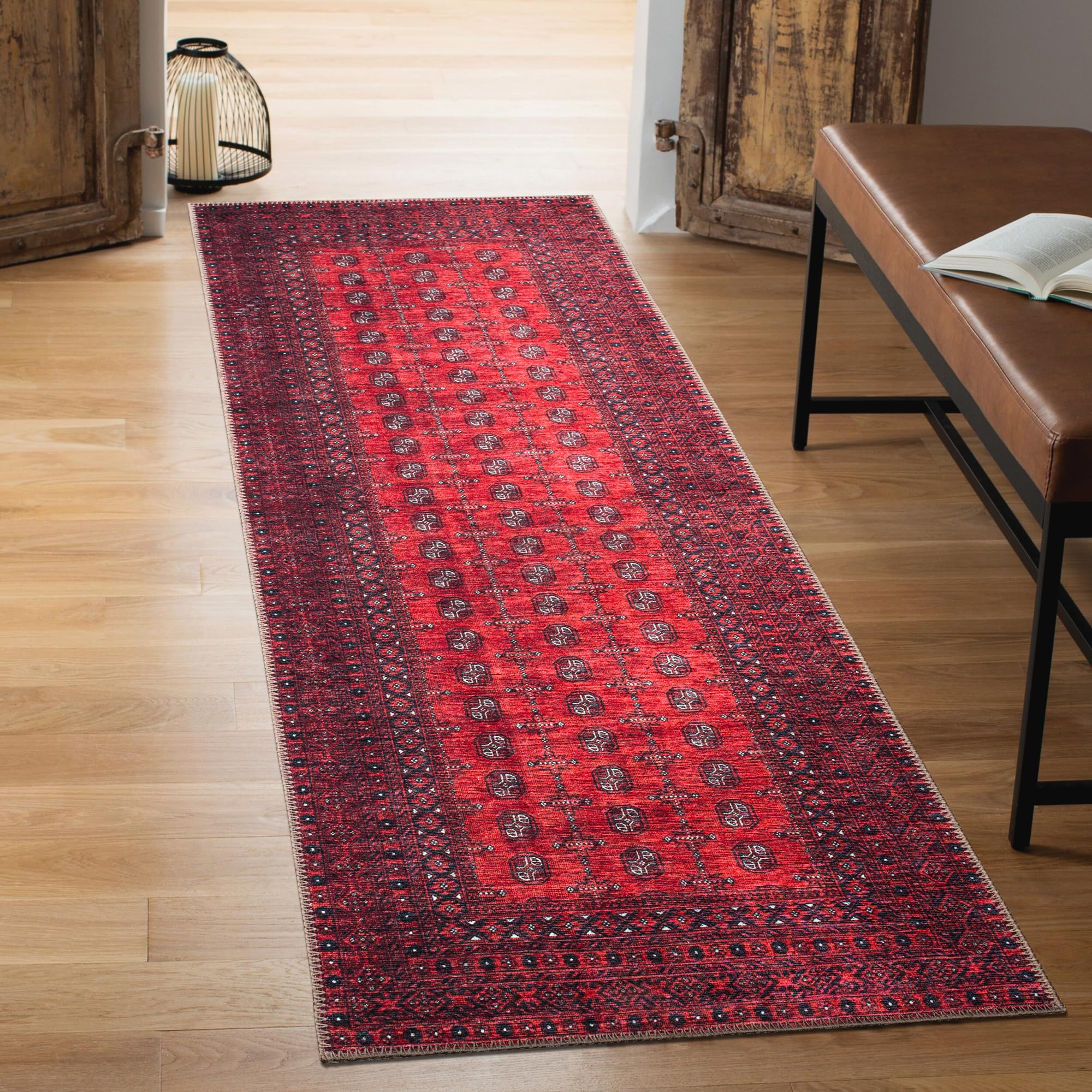 Photo 1 of Keen Home Design 2x7 Rug - Machine Washable Runner Rug with Non-Slip Backing, Ideal for Hallway, Entryway, Kitchen, Laundry Room - Vintage, Easy Clean, Durable, Low Pile Rug - (2'6" x 7')