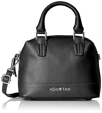 Aquatan Womens Headturner Mini Leather Satchel Black AT-S-37