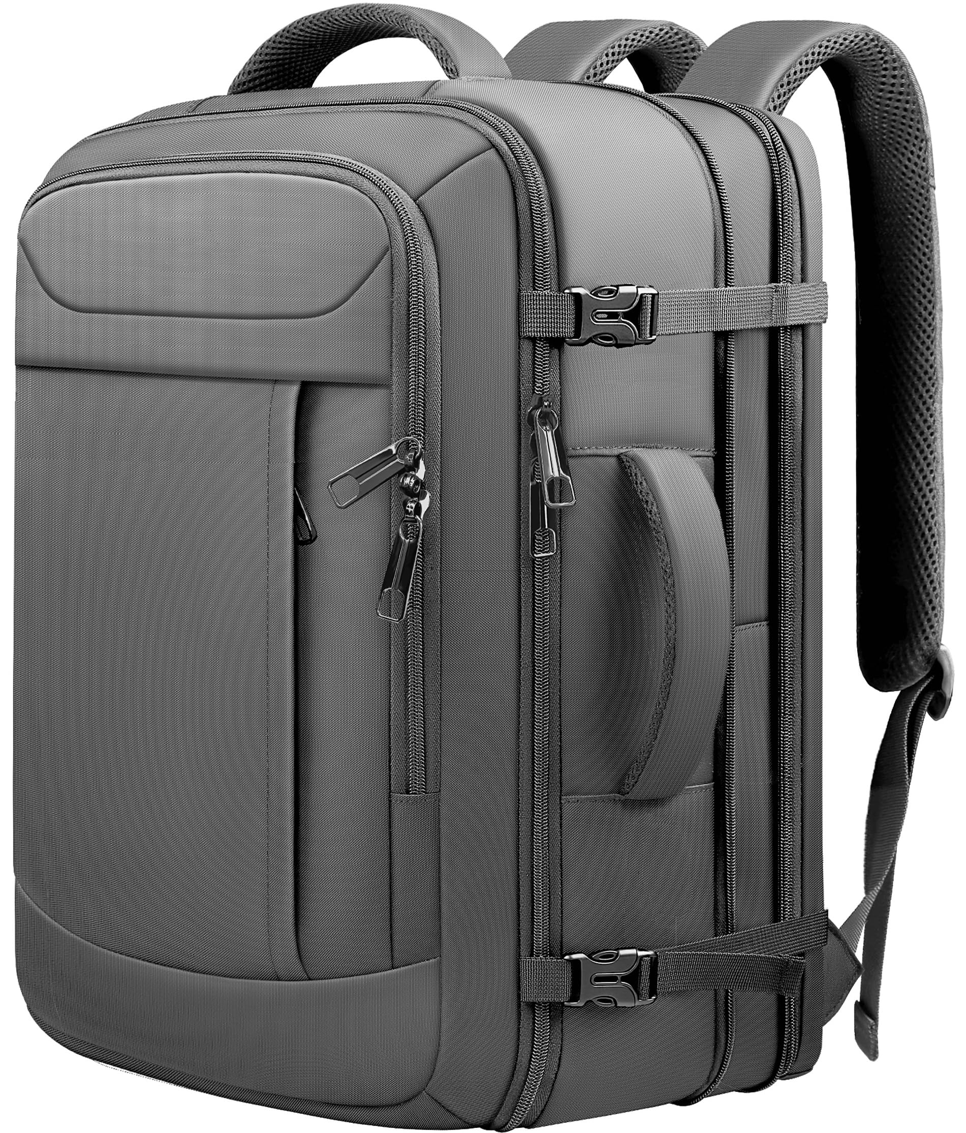 Photo 1 of JARWAM Expandable Carry on Backpack 50L-60L, Extra Large Travel Backpack Hiking Camping Rucksack with Waterproof Wet Pocket, Anti-Theft 19 Inch Gaming Laptop Bag for Road Trip Outdoor Sports, Grey