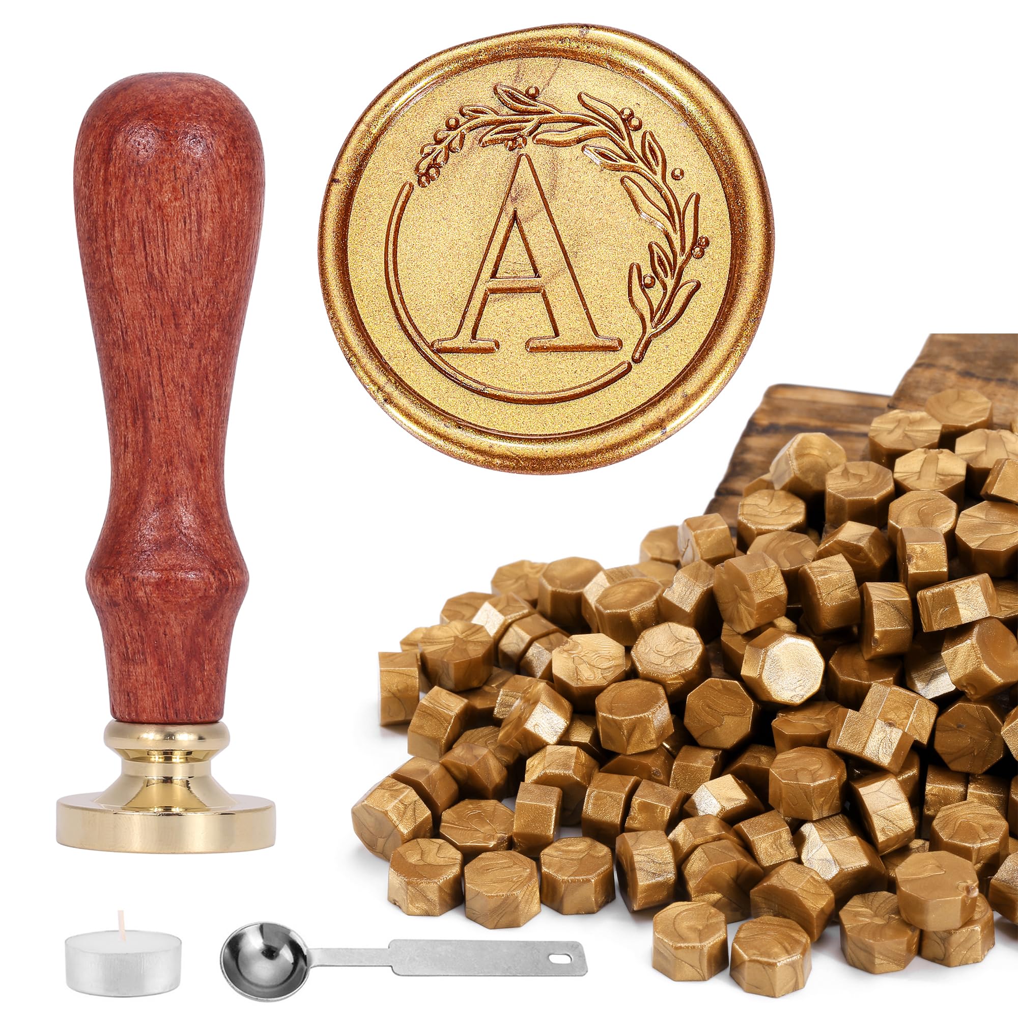 Yoption Letter Wax Seal Kit, Vintage Initial
