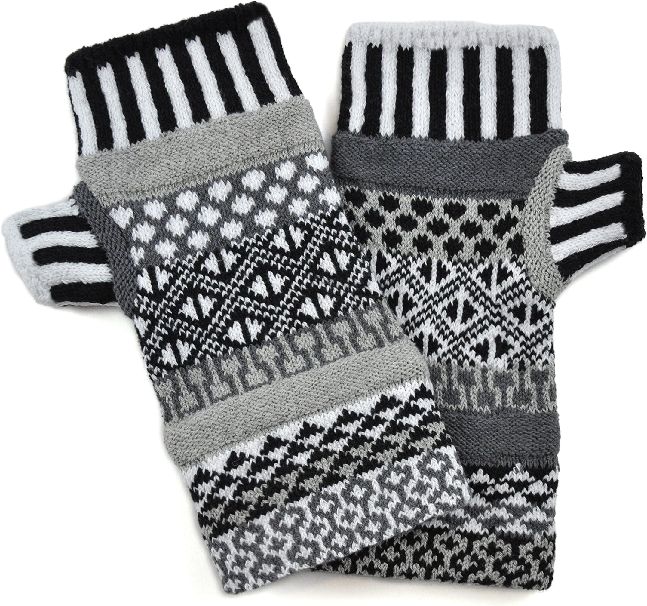 Solmate Socks, Mismatched Fingerless Mittens/Gloves for Women or Men, USA Made