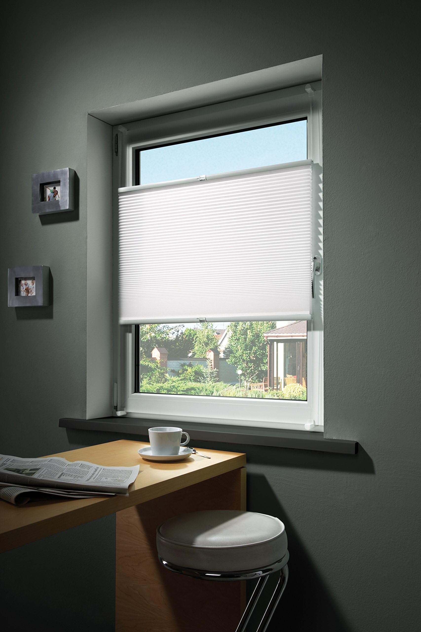 mydeco Pleated Blinds, White, 50 x 130 cm