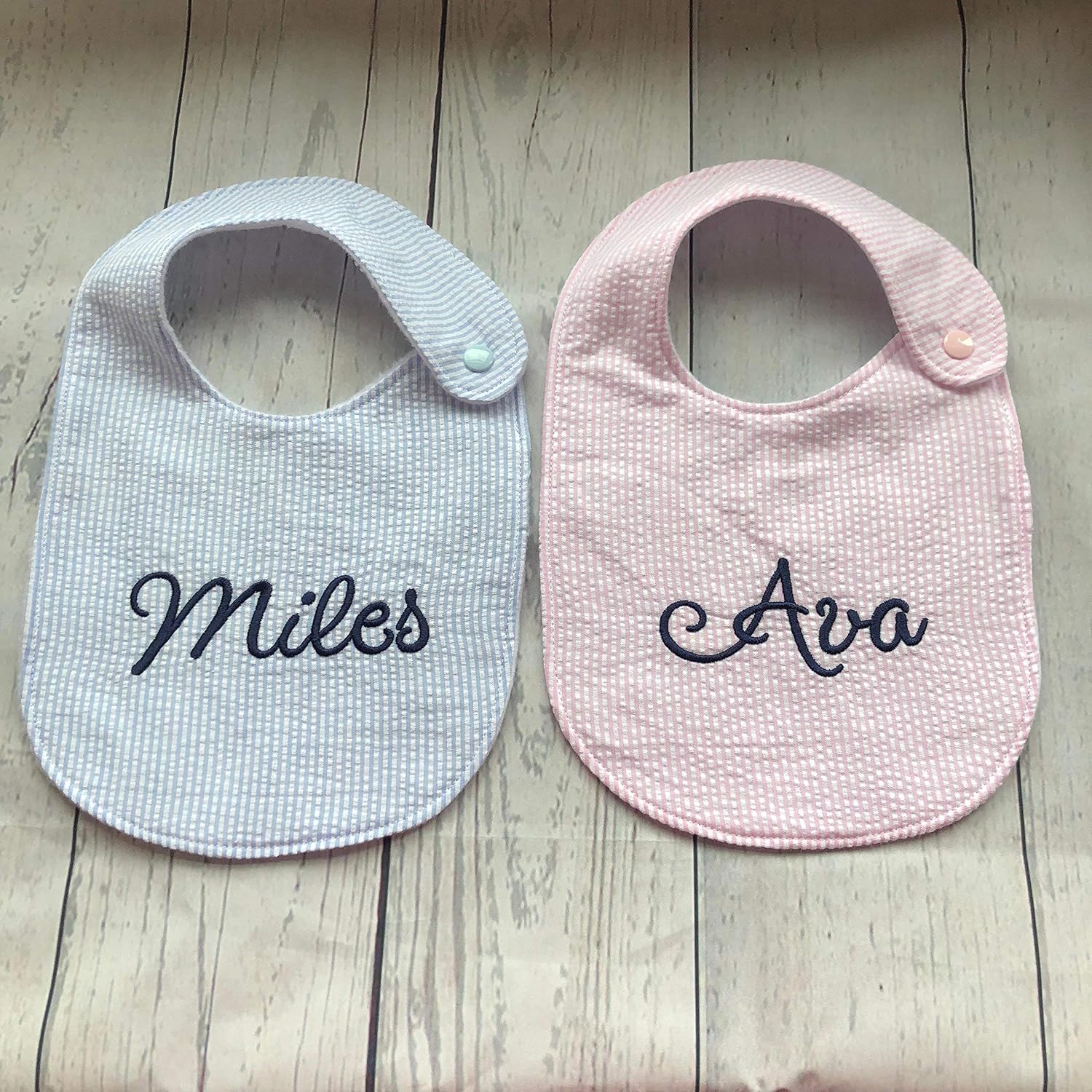 monogrammed baby bibs