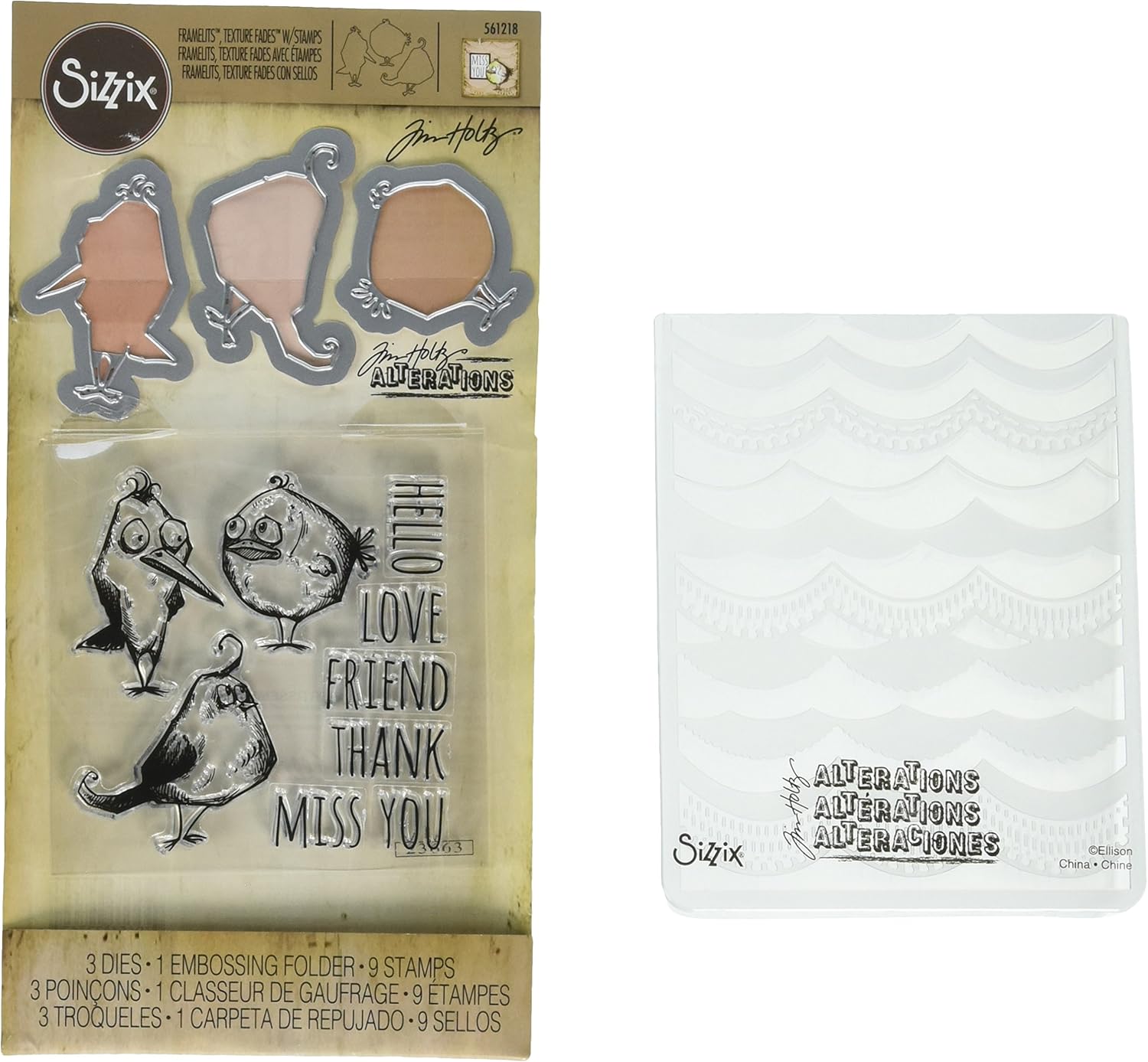 Sizzix Embossing Folder Mini Sheet Music Tim Holtz Alterations New Free