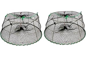 2-Pack of KUFA Sports Tower Style Stainless Steel Prawn Trap (Trap Size: Ø30 xØ20 x12; Stretched Mesh Size: 1-1/8") CT76x2