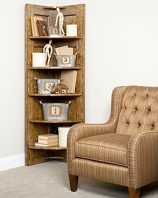 Broyhill New Vintage Corner Nik-Nak Shelf, Brown