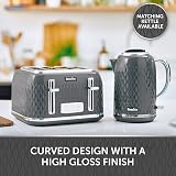 Breville Curve 4 Slice Toaster High Lift Wide Slots Grey Chrome VTR013 view 6