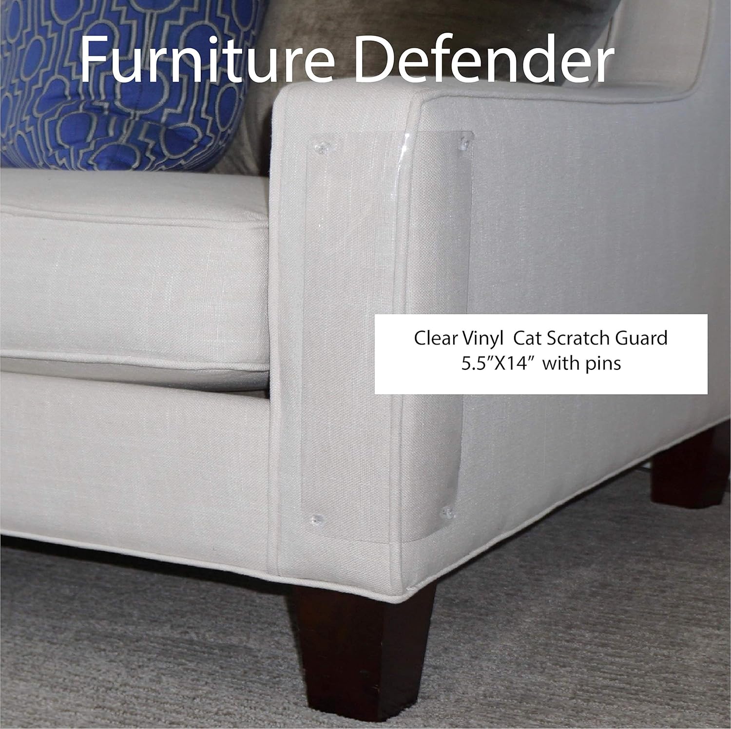 Furniture Defender Cat Scratch Deterrent is How to Love Your Pet by Protecting Your Upholstered Furniture - Stops Scratching Cats - 2 Guards Per Package - Made in USA : Pet Supplies
