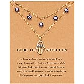 Layered Necklace for Women, Dainty Golden Evil Eye, Sun Moon Stars, Starfish, Choker Pendant Necklace for Best Friend, Birthday, Thank's Giving, Christmas, Inspirational Gifts for Women