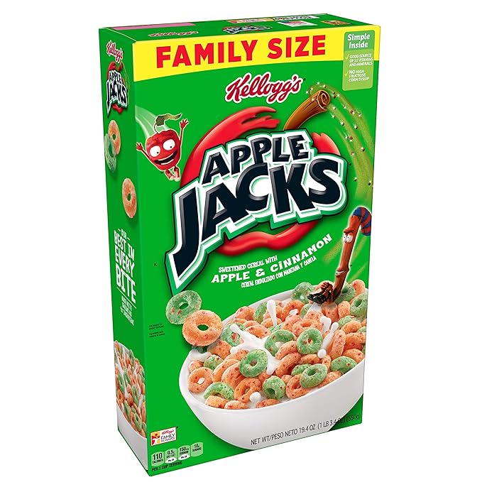 Kellogg's Apple Jacks Family Size 19.4 oz 550 g Amazon.co.uk Grocery