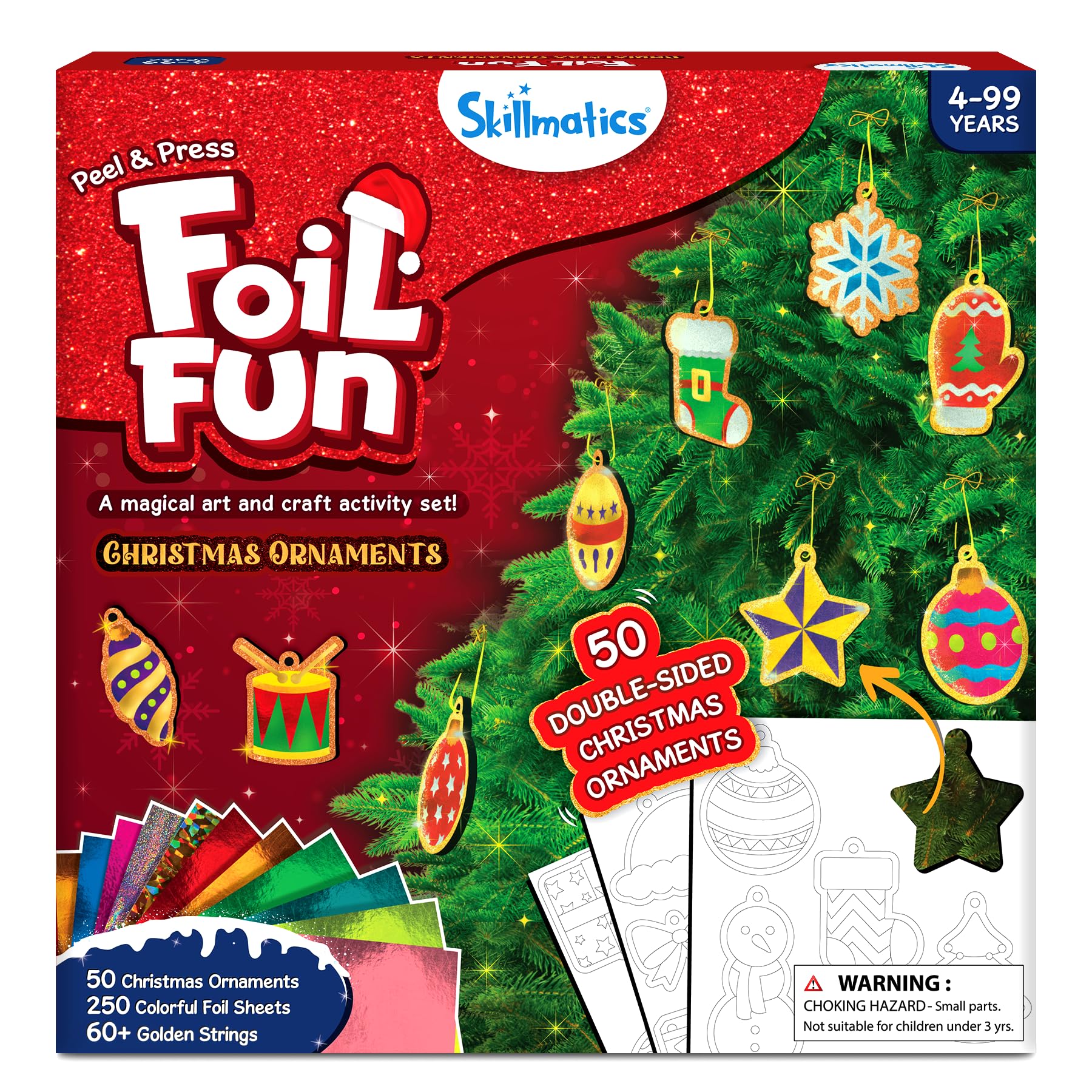 Skillmatics Foil Fun - Christmas Ornaments, Mess
