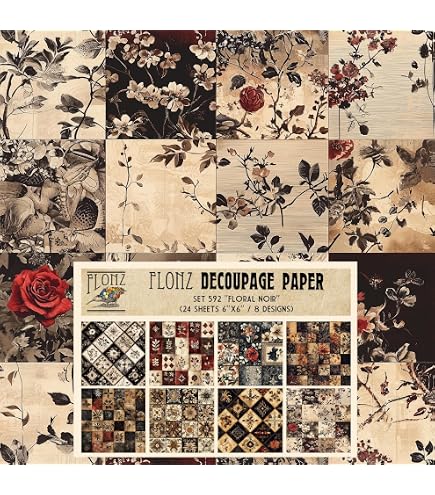 Decoupage-Papier 'Steampunk Dreams' – 24 Blatt, 16x16 Cm, Mit Metallischen Akzenten, Für Bastelarbeiten