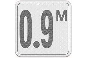AQUATIC CUSTOM TILE 0.9M - Adhesive Swimming Pool Depth Marker Sticker - 6 In x 6 In with 4 Inch Lettering
