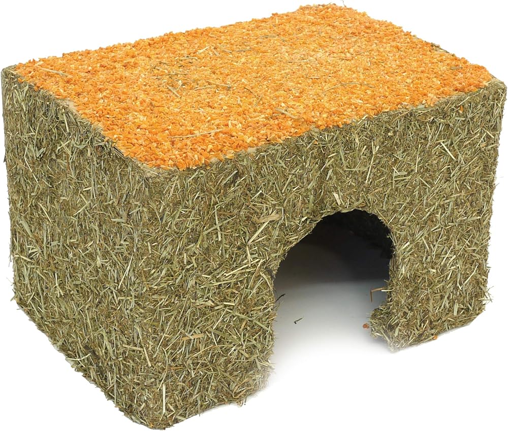 Rosewood Carrot Cottage Medium Edible Hay House for Small Animals