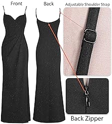 VFSHOW Womens Sexy Formal Prom Ruched Hight Slit