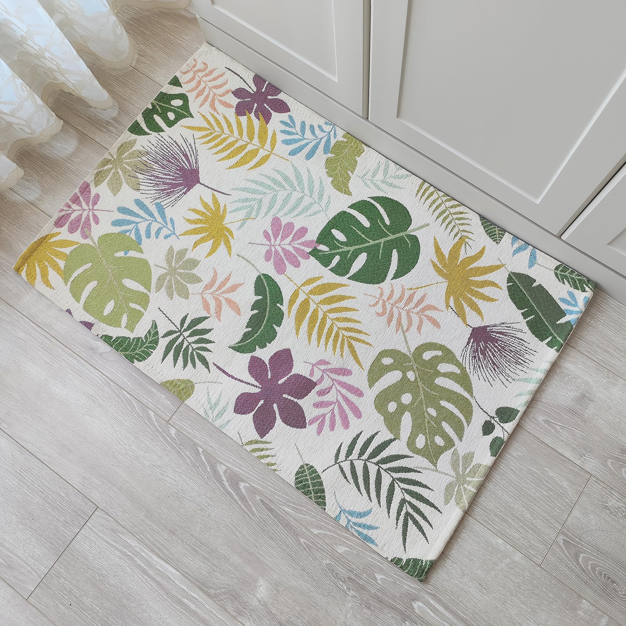 AMIDA Door Mat 50x80cm,Washable Doormat Indoor Non-slip Botanical Low Pile Entrance Rug Floor Mats For Entrance,Bedroom,Stairs,Kitchen