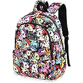 Tokidoki Official Licensed Travel Backpack for Women Shoulder Bag Casual Daypack for Work Weekender Business Hiking (red)