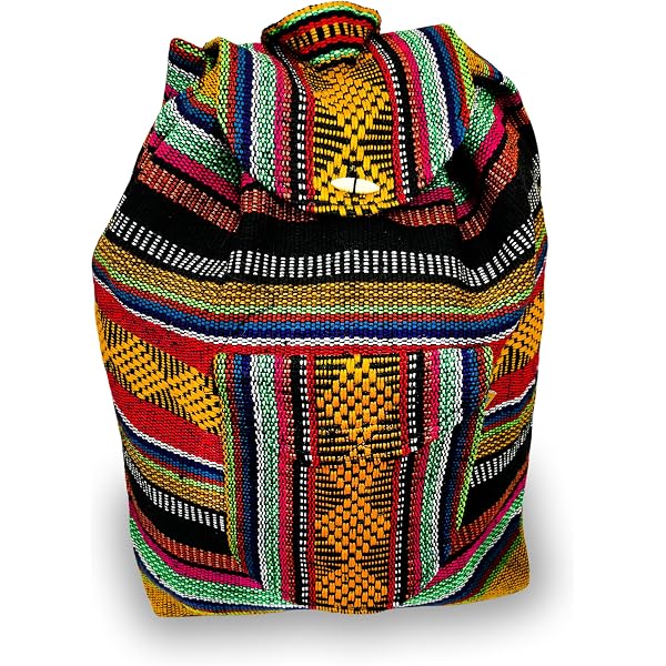 Artesanía Colorful Patterned Backpack Amazon.com: Artesanias Mickey Handmade Mexican Backpack, Day  main image 4