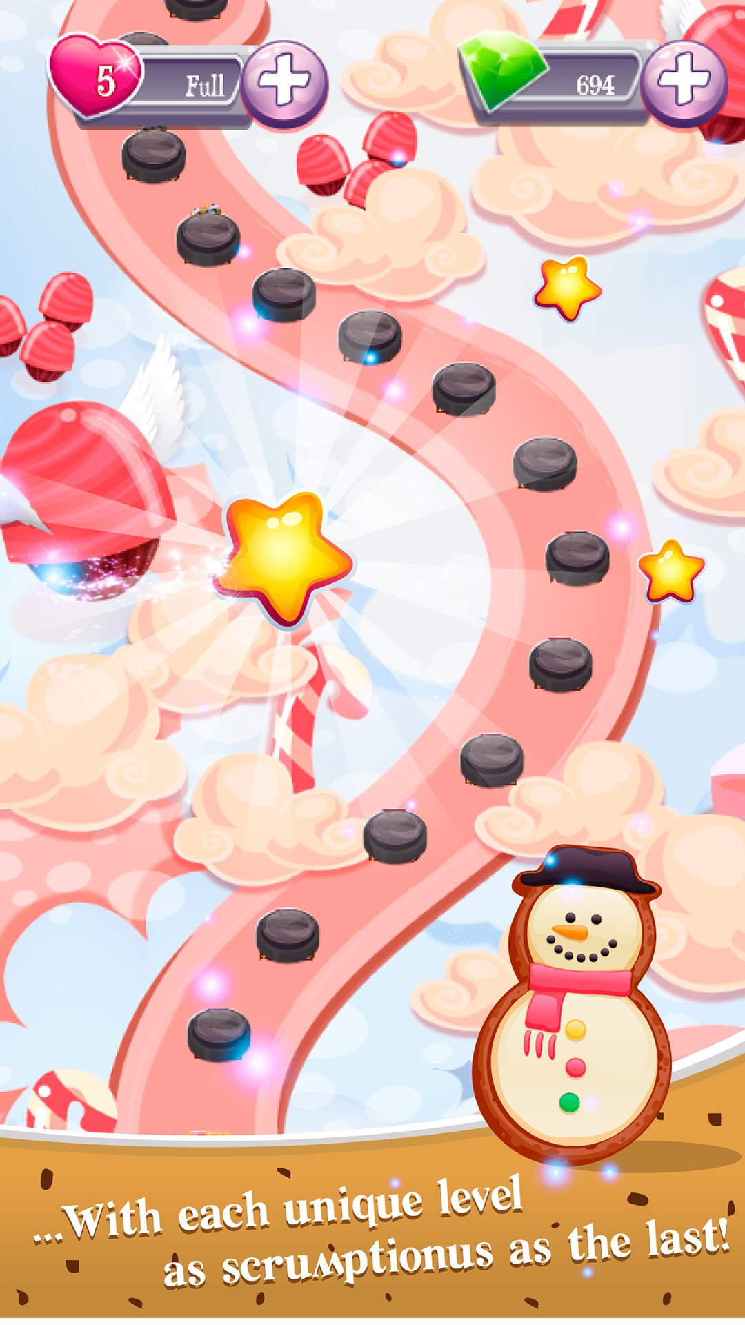 Cookie Heroes Match Candy For Holiday Songs And