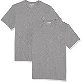 Amazon Essentials Men's Short Sleeve T-Shirts, Slim-Fit, Crewneck, Pack of 2