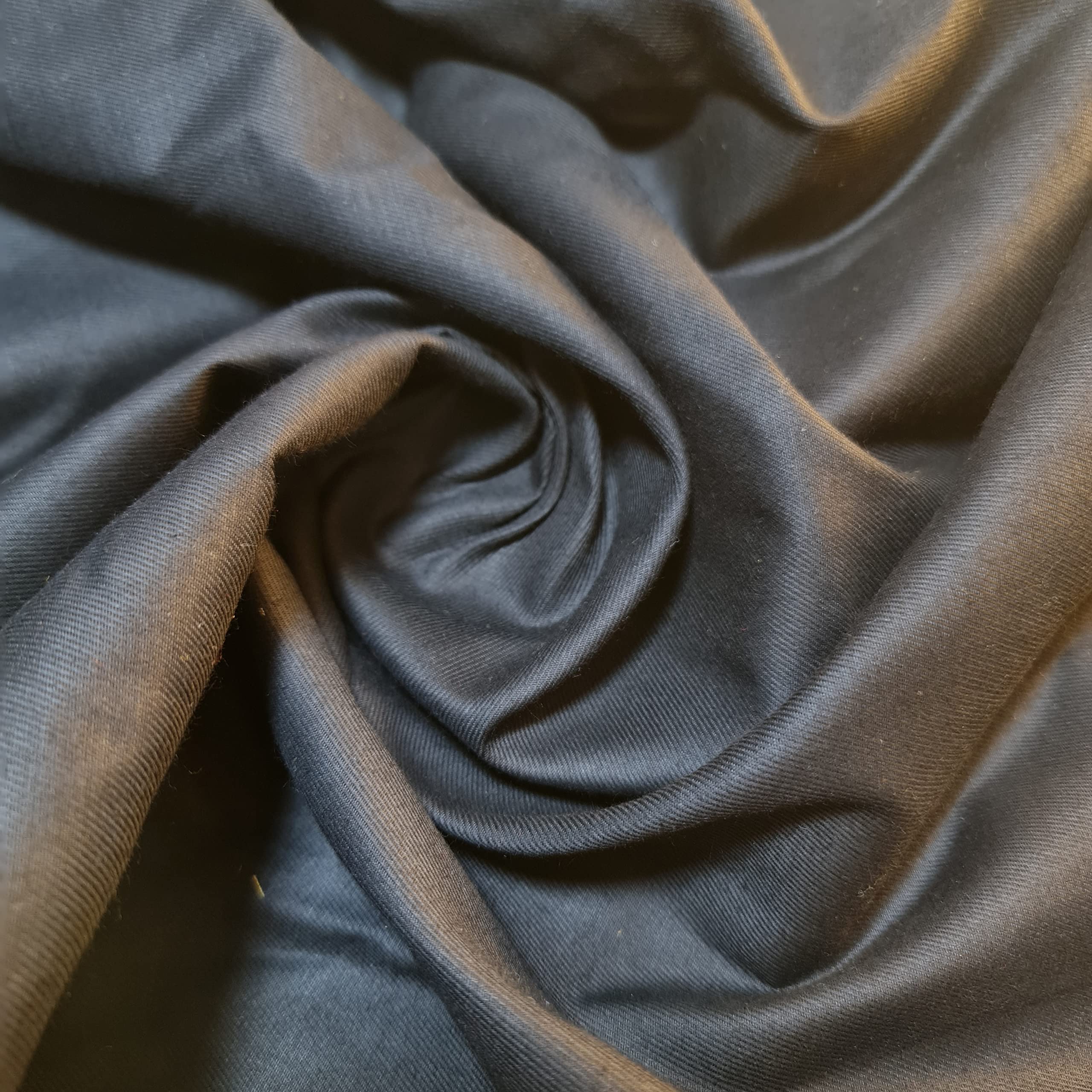 Plain Thick Cotton Drill Workwear Twill Fabric *Soft* Quality 58" by Meter -Ar (1 Meter, Bottle Green)