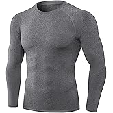 Compression Shirts Men Long Sleeve Workout Baselayer T Shirts Thermal Athletic Running Tops Sports Gym Undershirt
