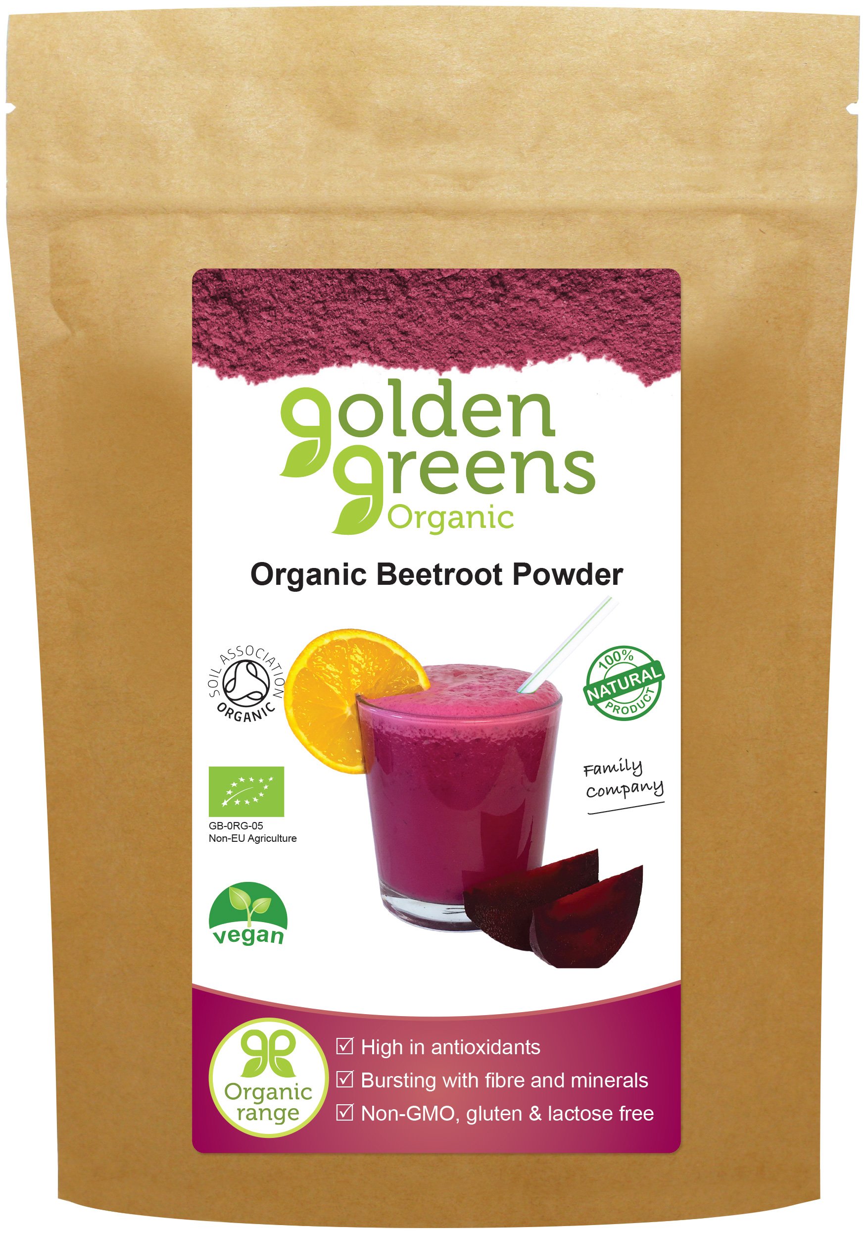 GOLDEN GREENS ORGANIC Organic Beetroot Powder 200g (PACK OF 1)