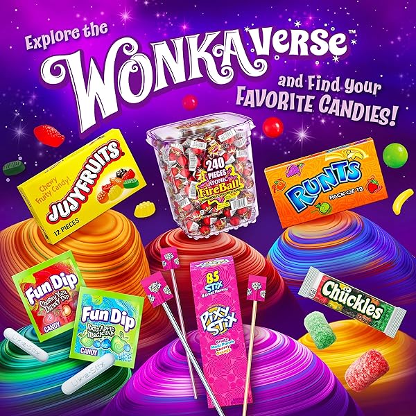 WONKA ATOMIC FIREBALL, CANDY, CINNAMON FLAVOR, INDIVIDUALLY WRAPPED, 64.8OZ (240 CT)